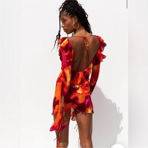 Rat & Boa Dali Fantini Printed Long Sleeve Mini Dress size small